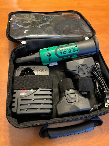 MATCO TOOLS 16V 1/4" Cordless Ratchet MCL1614SRB w/ 2 Batteries, Bag, & Charger