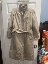 Vintage 70s London Fog Maincoats Trench Coat Women s 12p Petite Lined With Belt