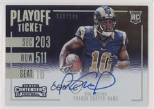 2016 Contenders Rookie RPS Variation Playoff Ticket /149 Pharoh Cooper Auto 0l1