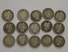 LOT OF 15 US SILVER BARBER DIMES-1800's And 1900'S