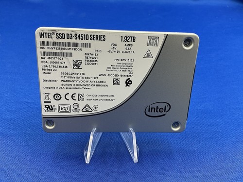 SSDSC2KB019T8 Intel D3-S4510 Serie 1,92TB SATA 6Gbps 2,5in SSD SSDSC2KB019T801