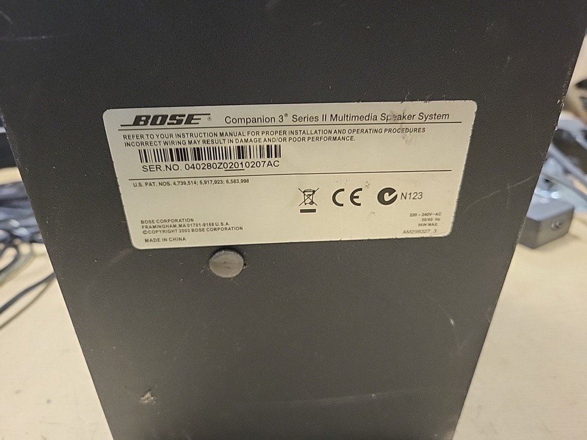 Bose Companion 3 Series II Multimedia Speaker System - Untested