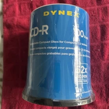 100 New - Dynex CD-R 52X 80 Min 700MB Recordable Compact Discs - Sealed