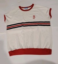 Vintage 80's Walt Disney Minnie Mouse Shirt Stripes Large Ringer Red White Blue