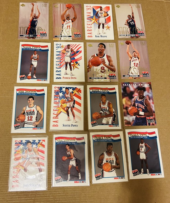 Team USA 91-1996 Basketball Card Lot 16 Cards NBA Olympic Team USA  