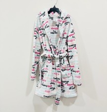 Bebe Girls Fleece Kids Hooded Robe Plush Kids Bathrobe Size 10-12