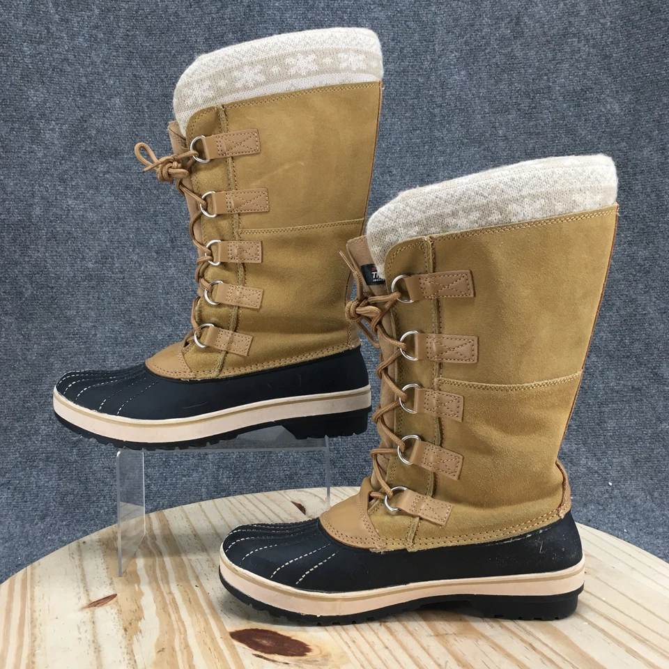 Botas de Trail Ozark para Mujer 10 Altas con Cordones Invierno Snow Duck Boot Marrón Gamuza Foto 2 de 4