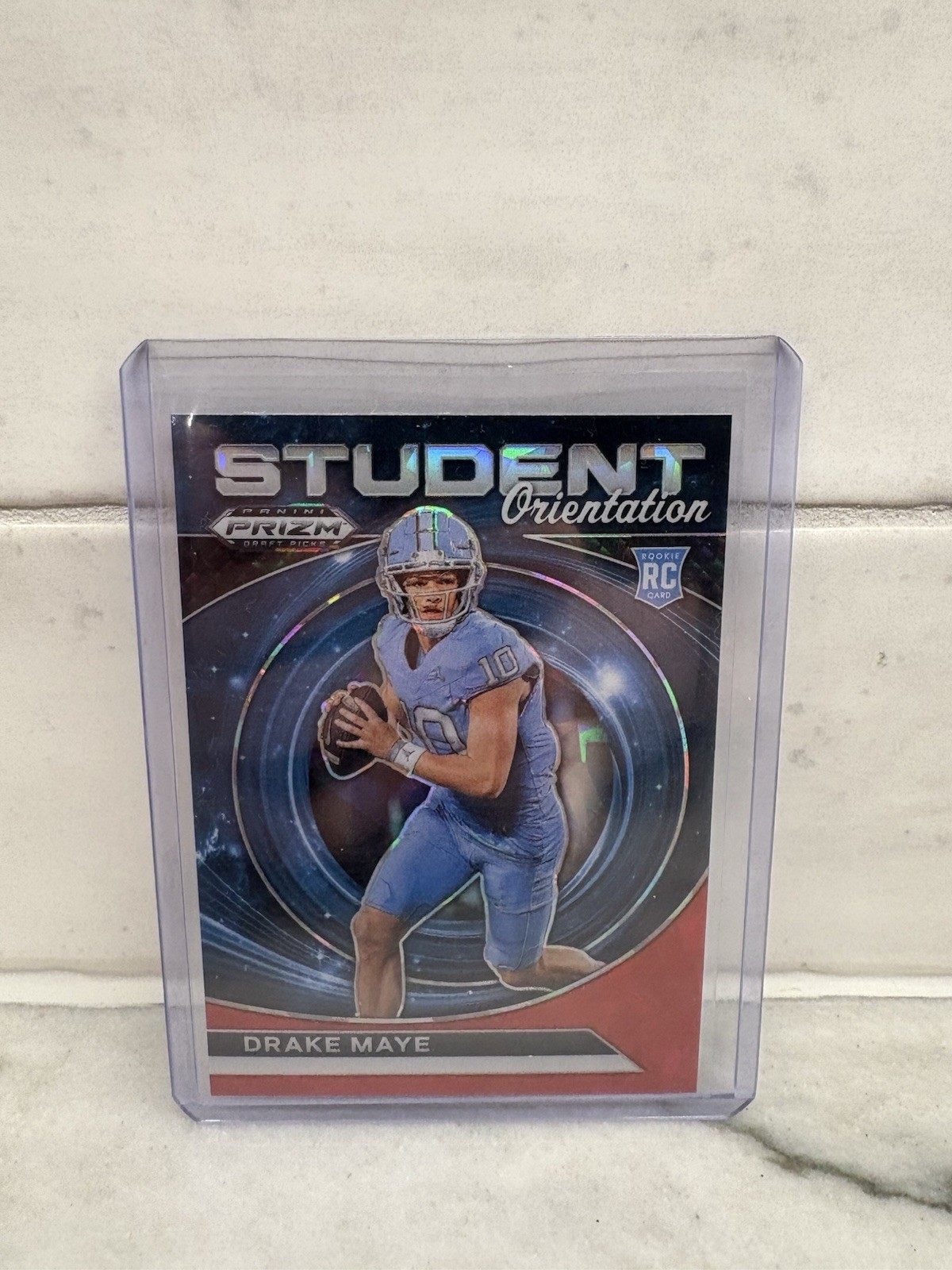 2024 Panini Prizm Draft Picks - Student Orientation Drake Maye Red Ice Prizm RC