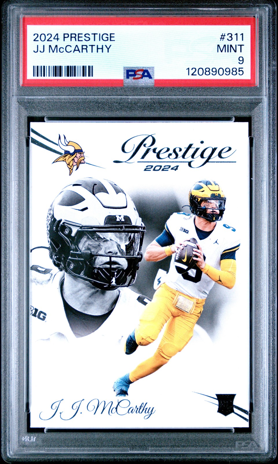 2024 Panini Prestige #311 Jj Mccarthy PSA 9