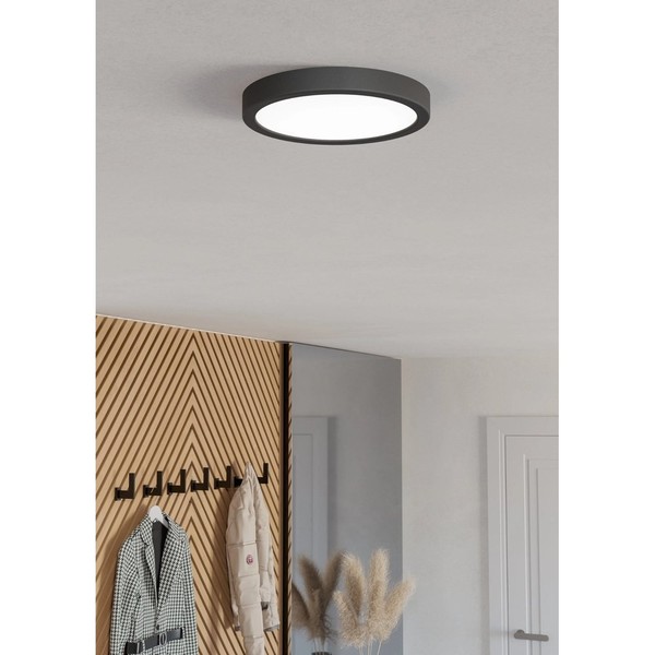 Eglo LED Smart Deckenlampe Schwarz Ø22Cm IP44 11,2W Rgbtw 2700-6500K Dimmbar App-image
