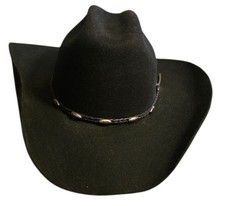 Cody James Cowboy Hat 3X Wool Blend Black Casino Men 7 5/8 Western Rodeo