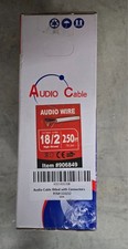 250FT Speaker Cable 12AWG Indoor CL2 In-Wall 12/2 Audio Stereo Bulk Wire White