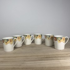 St Michael Millbrook Coffee Cups Set 6 Small Vintage China H 7cm Oven Safe M&S