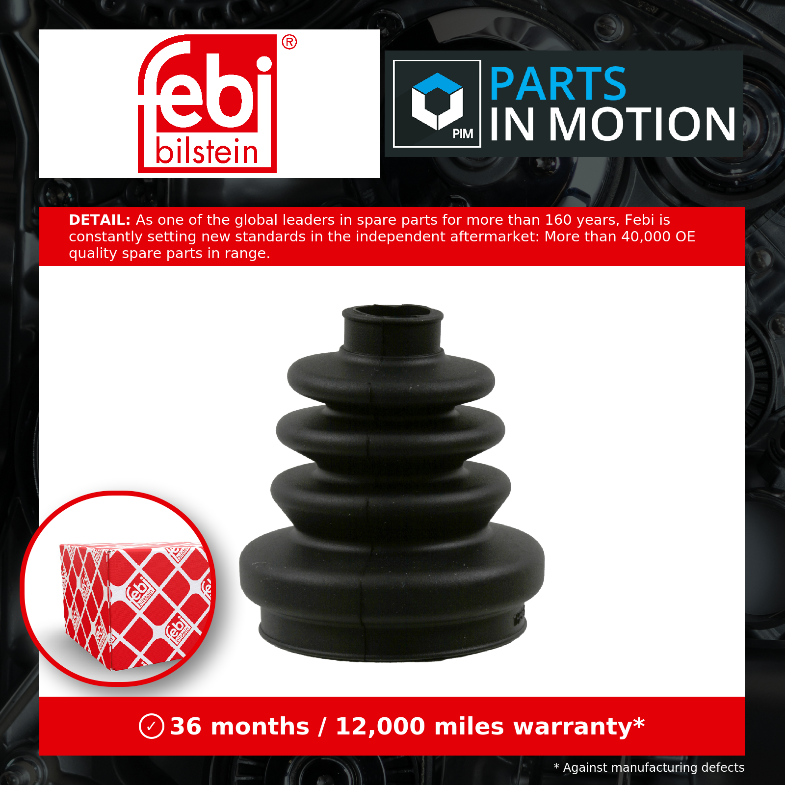 CV joint gaiter Rubber 05641 FEBI BILSTEIN for FORD ESCORT Mk IV FIESTA Mk III - Image 6