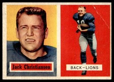 1957 Topps Jack Christiansen Detroit Lions #106