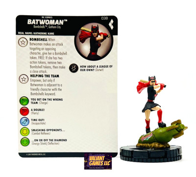 DC Heroclix Batwoman #038 w/ Card Harley Quinn & The Gotham Girls