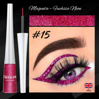 Langanhaltender flüssiger Glitzer-Eyeliner Metallic funkelnd Party wasserfest Make-up