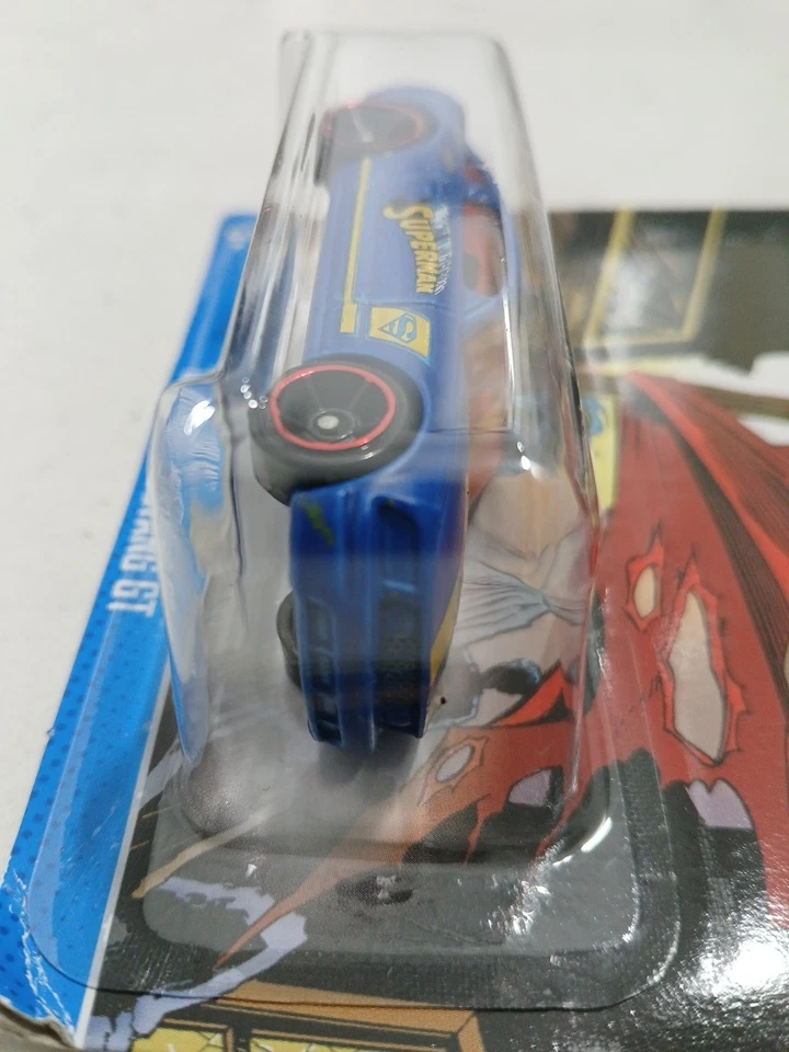 RARE Hot Wheels Superman Ford Mustang GT 2013 DC Comics Blue Die-Cast - Image 4 of 4