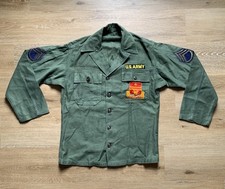 Us Army Korean War Era Shirt Sergeant Patches Olive Drab Cotton Sateen