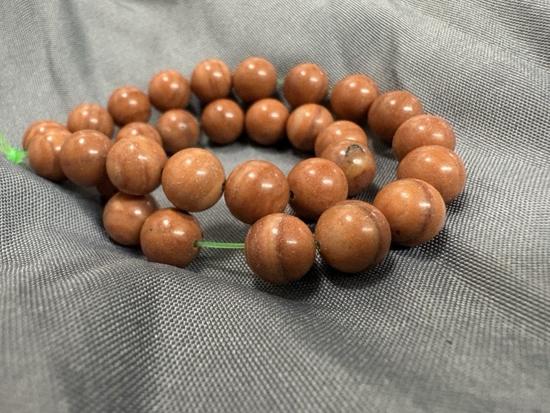 Brown Banded Jasper Beads, 30 Count, 8mm, 9” Strand