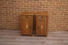 Pair of Neoclassical Solid Wood Bedside Tables (Free UK Delivery)