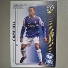 Carte collezionabili calcio DJ Campbell Birmingham City Shoot Out aggiornamento 2005/06