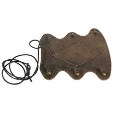 Leather Traditional Vintage Arm Guard with Stretch Cord One Size with Metal L...