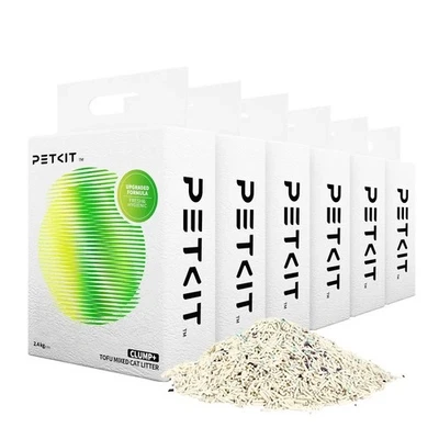 Clump+ Tofu Mixed Cat Litter – Fast Clumping, Low Tracking, Odor Control 6bags - Image 1 of 4