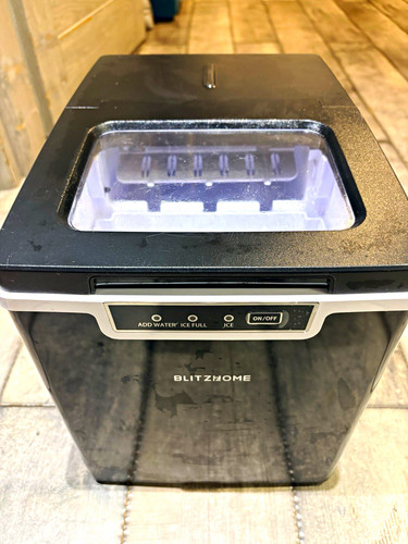 BLITZHOME BH-IM2 Countertop Ice Maker 1.8L Black 105W Water Level Indicator