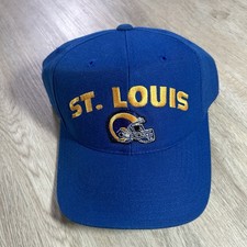 VTG American Needle St Louis Rams Snapback Hat NFL Football Wool Blue Cap