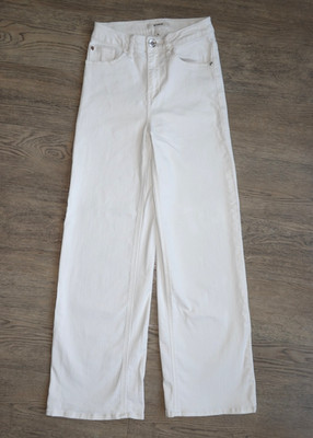 Hose GARCIA 158 weiß verstellbarer Bund Annemay Wide fit High Waist 551-5057