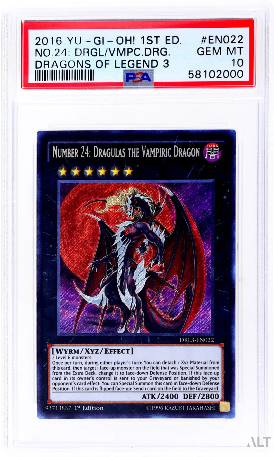 2016 Yu-Gi-Oh! YU-GI-OH! DRAGONS OF LEGEND 3 #EN022 No.24: Drgl/Vmpc.Drg. front