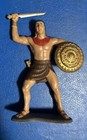 1963 Louis Marx 5 3/4" Tall Egyptian Warrior of The World Figure Total Height 6"
