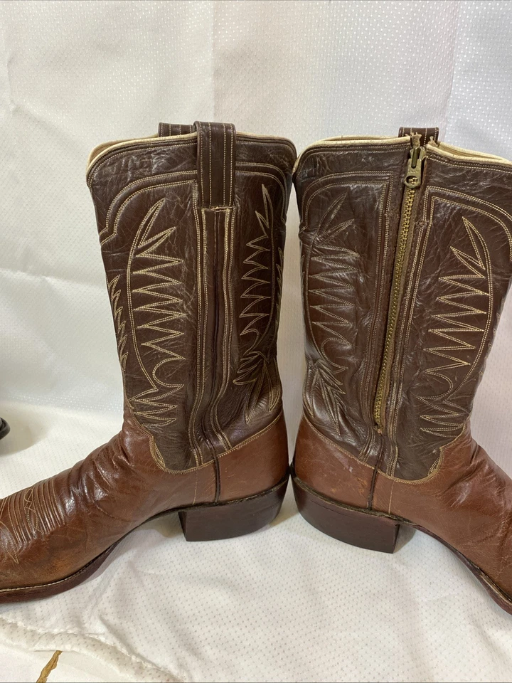 MEN’S VINTAGE HANDMADE ML LEDDY  BOOTS FROM THE 60’S. Left Shaft Zippered - Image 3 of 4