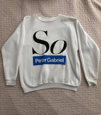 Vintage Rare 1986 Peter Gabriel This Way Up / So Tour Sweatshirt Size M