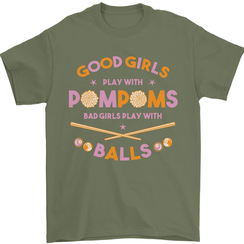 Bad Girls Play With Pool Balls 9-Ball Mens T-Shirt 100% Cotton - Picture 31 of 106