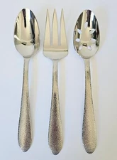 Lenox HAVESON  Serving Spoons & Serving Fork   18/10 Stainless Flatware 47E