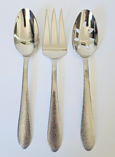 Lenox HAVESON Serving Spoons & Serving Fork 18/10 Stainless Flatware 47E