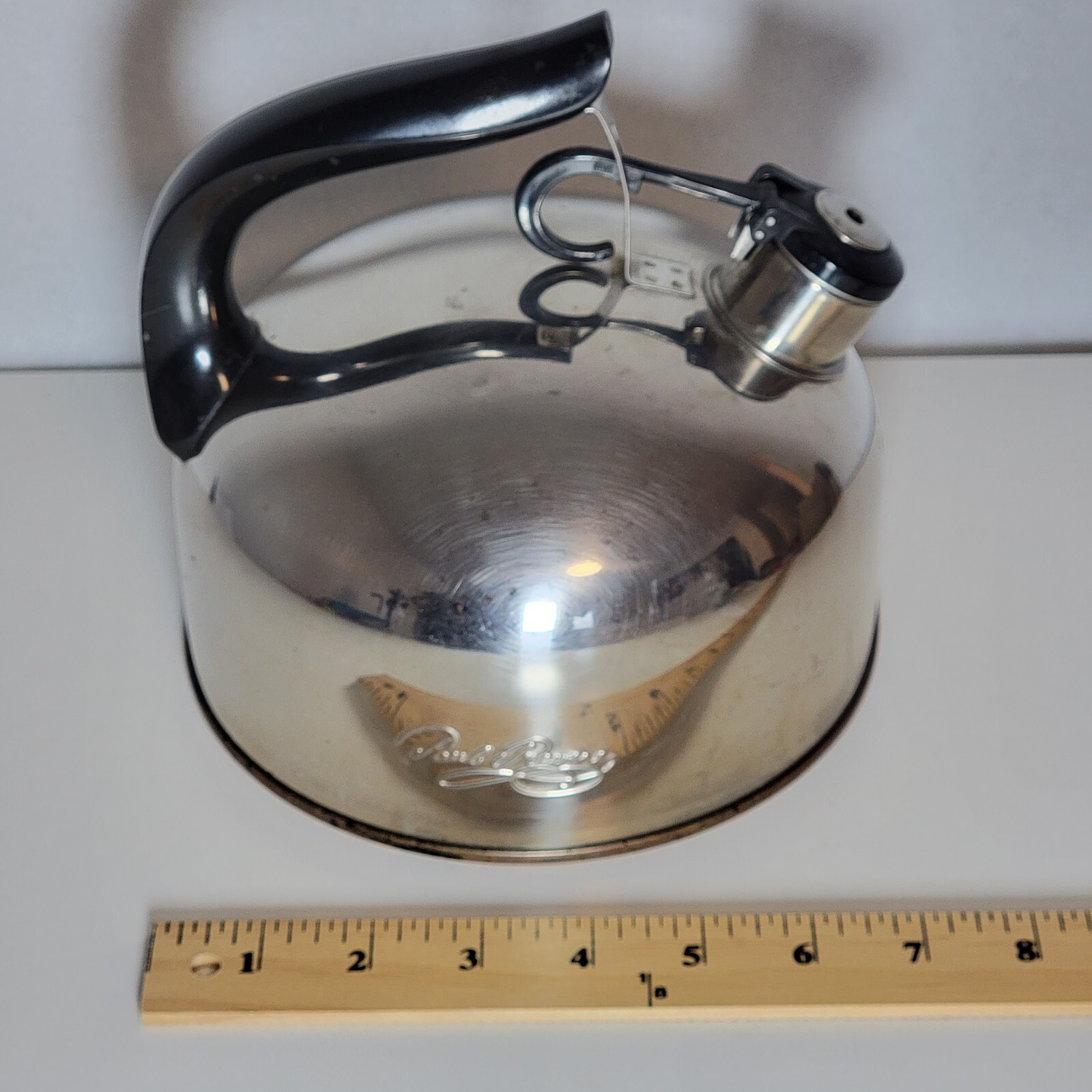 Paul Revere Ware Tea Kettle K96C 1801 Copper Bottom Whistling 1 1/2 Qt