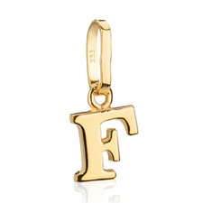 Kettenanhänger kleine Buchstabe 333 Gelb Gold Alphabet Amulett Kinder Talisman