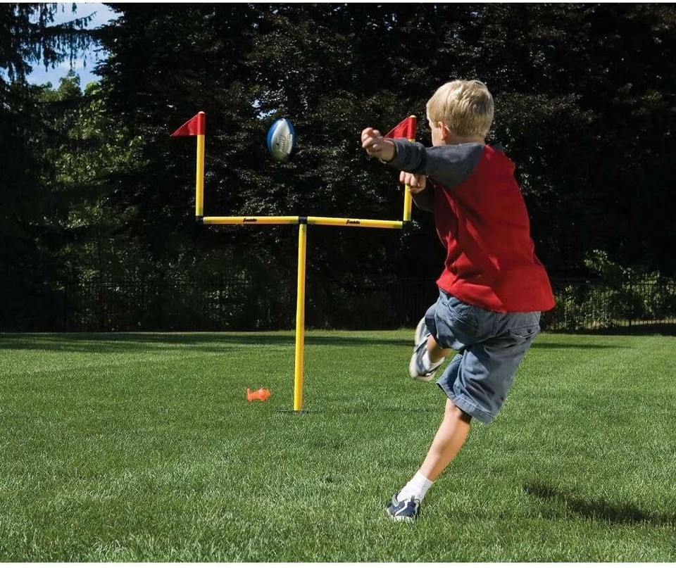 Youth Football Goal Post Set Kids Football Easily Adjustable Field