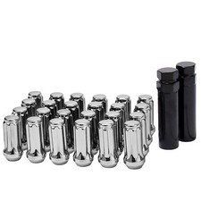 26pc 14x1.5 Chrome Wheel Lug Nuts w/ Two Keys for Silverado Sierra Yukon XL 1500