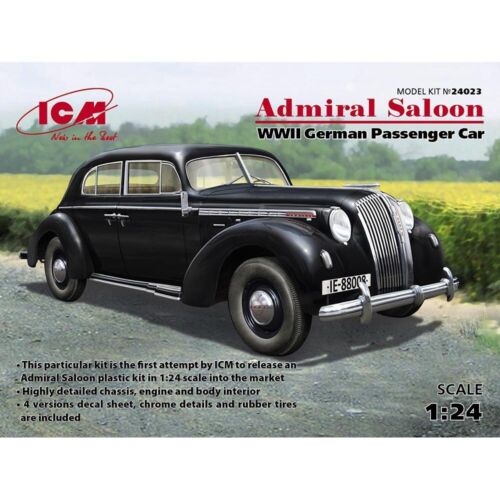 ICM 24023 Plastik Modellauto Bausatz 1:24 Admiral Saloon, WWII German Passenger Car - Bild 17 von 17