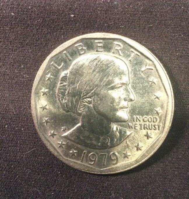 1979-P SBA $1 Wide Rim Susan B. Anthony Dollar Remarkable Markings