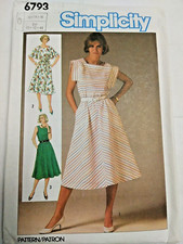 Dress Flounce Flutter Sleeveless 12 14 16 Simplicity 6793 Sewing Pattern UC VTG