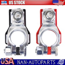 2pcs Car Battery Terminal Clamp Connectors Positive Negative Release Disconnect