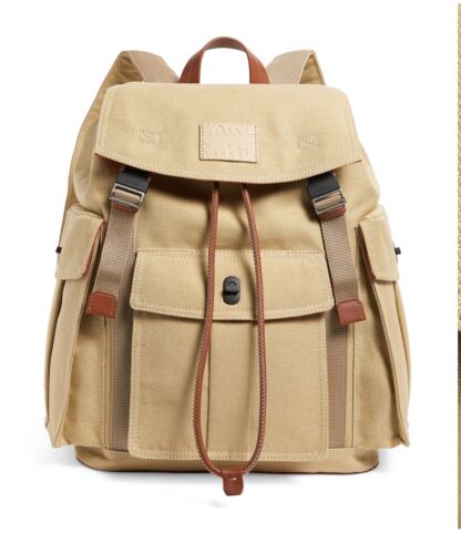 Paul Smith Backpack Rucksack Sand Canvas & Leather 37x38x20 BNWT RRP £545 - Picture 1 of 13