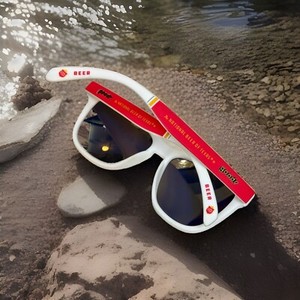 LN VTG Limited Goodr Lone Star Texas Beer Clear Eyes Canned Booze Fun Sunglasses