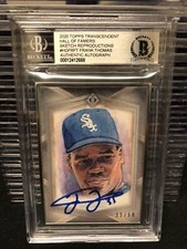 Frank Thomas Signed 2020 Topps Transcendent Silver Sketch Art Auto Card Beckett