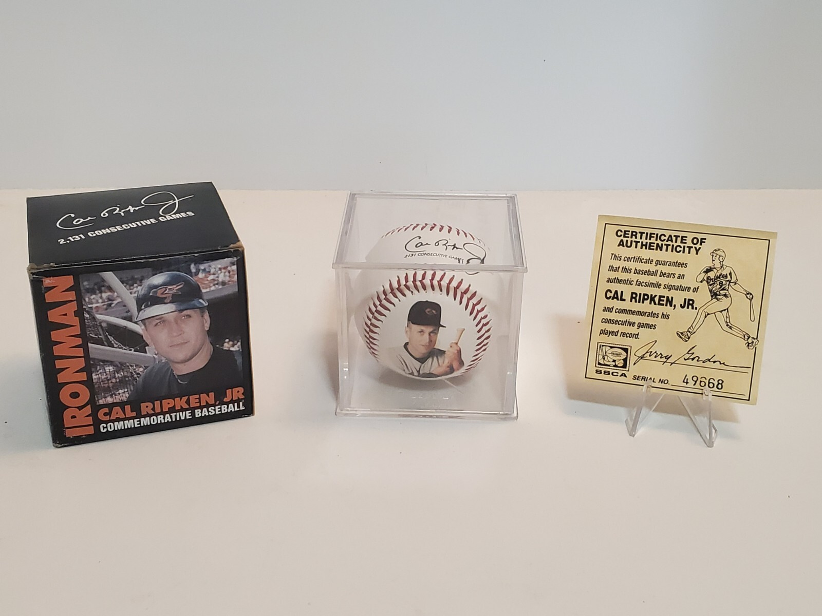 Cal Ripken Jr. Ironman Commemorative Photo Baseball w/ Certificate eBay